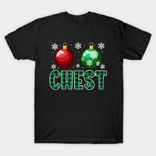 Chest Funny Couple Matching Christmas Chest Nuts T-Shirt